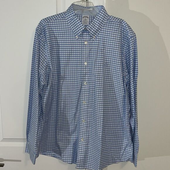 Brooks Brothers Regent Non-Iron UNC North Carolina Tar Heels Supima Gingham XL - Picture 2 of 6